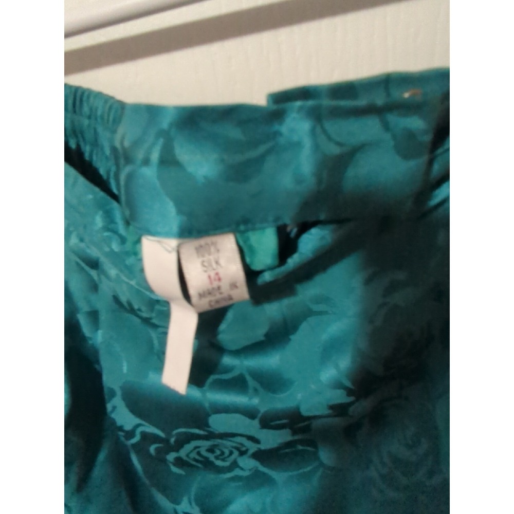 Adrianna Papell Safe Silk Women Size 14 Skirt Suit 2 Jacket English Rose Vintage - Picture 12 of 12